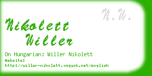 nikolett willer business card